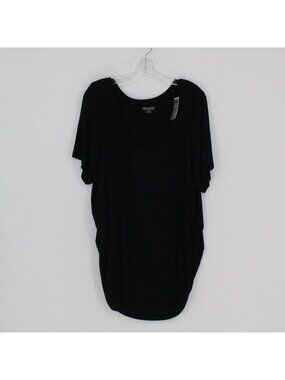 21 NEW Lane Bryant Black Tee Shirt Women Plus Size 22/24 Illusion Collection